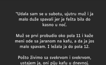 “Udala sam se u subotu …”