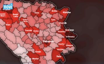 INTERNETOM SE ŠIRI MAPA KOJA JE ŠOKIRALA BOSNU I REGION: Tamnocrvena boja označava pravu strahotu