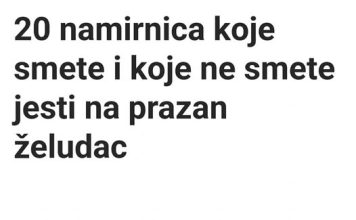 20 namirnica koje smete i koje ne smete jesti na prazan želudac