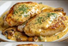 NAJMEKŠA I NAJSOČNIJA PILETINA U KREM SOSU OD GLJIVA. Toliko mekana da se topi u ustima