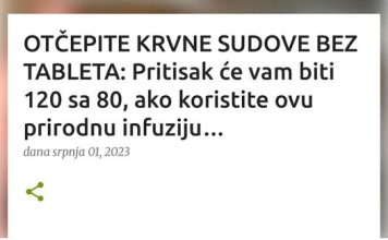 OTČEPITE KRVNE SUDOVE BEZ TABLETA: Pritisak će vam biti 120 sa 80, ako koristite ovu prirodnu infuziju