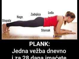 Jedna vežba dnevno i za 28 dana imaćete savršeno telo!