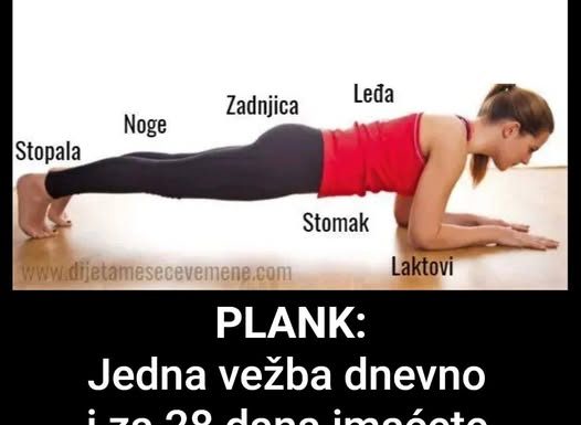 Jedna vežba dnevno i za 28 dana imaćete savršeno telo!