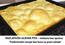 RAZLJEVUŠA ULJEVAK PITA – mekana kao spužva: Tradicionalni recept bez kora za pravi užitak!