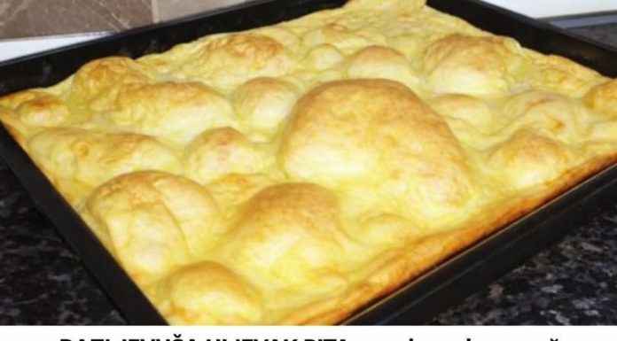 RAZLJEVUŠA ULJEVAK PITA – mekana kao spužva: Tradicionalni recept bez kora za pravi užitak!