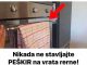 Nikada ne stavljajte PEŠKIR na vrata rerne! Greška koju skoro svako pravi u kuhinji!