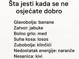 ŠTA JESTI KADA SE NE OSJEĆAŠ NAJBOLJE
