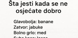 ŠTA JESTI KADA SE NE OSJEĆAŠ NAJBOLJE