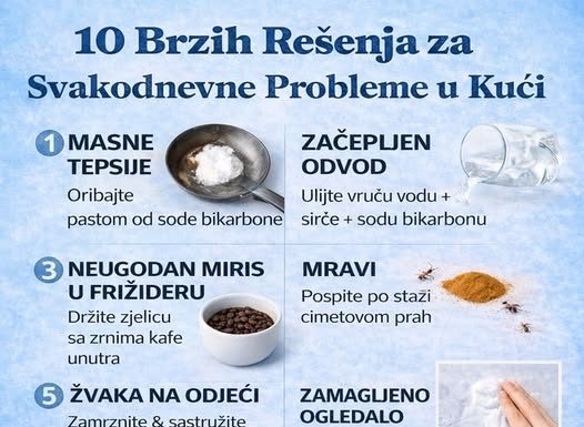 10 BRZIH REŠENJA ZA SVAKODNEVNE PROBLEME U KUĆI