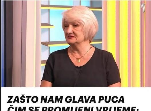 ZAŠTO NAM GLAVA PUCA ČIM SE PROMIJENI VRIJEME: Doktorka Obradović otkriva koji je najbolji prirodni lijek za ovu tegobu