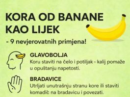 KORA OD BANANE KAO LIJEK