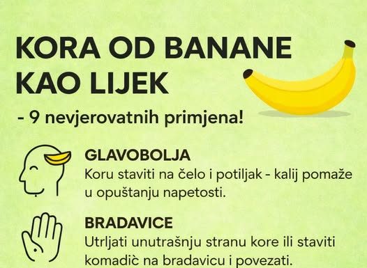 KORA OD BANANE KAO LIJEK
