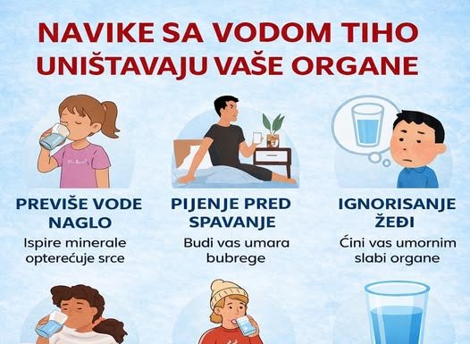 Pijenje vode je pogrešno? Ove navike mogu oštetiti vaše bubrege i jetru…
