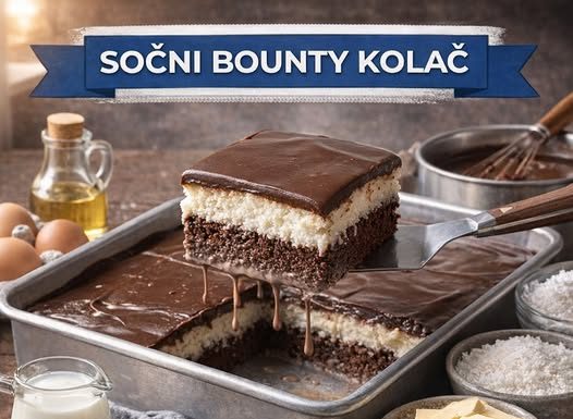 Sočni Bounty kolač iz pleha – Obavezno pogledajte recept