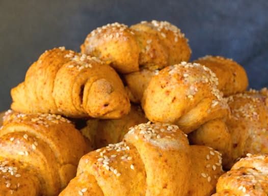 Posne Ajvar Kiflice bez jaja, mleka i margarina