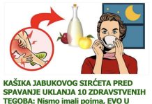 KAŠIKA JABUKOVOG SIRĆETA PRED SPAVANJE UKLANJA 10 ZDRAVSTVENIH TEGOBA: Nismo imali pojma, EVO U ČEMU JE TAJNA