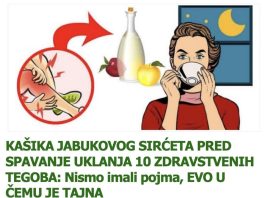 KAŠIKA JABUKOVOG SIRĆETA PRED SPAVANJE UKLANJA 10 ZDRAVSTVENIH TEGOBA: Nismo imali pojma, EVO U ČEMU JE TAJNA