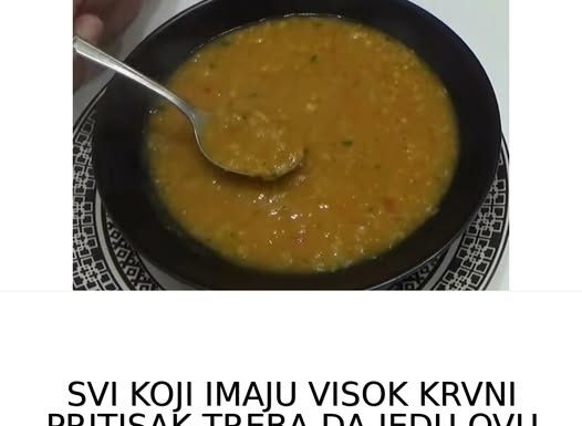 SVI KOJI IMAJU VISOK KRVNI PRITISAK TREBA DA JEDU OVU NAMIRNICU: Evo zašto je bitno, SNIŽAVA GA BRZINOM SVETLOSTI