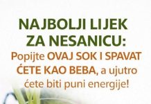 NAJBOLJI LIJEK ZA NESANICU: Popijte OVAJ SOK I SPAVAT ĆETE KAO BEBA, a ujutro ćete biti puni energije!