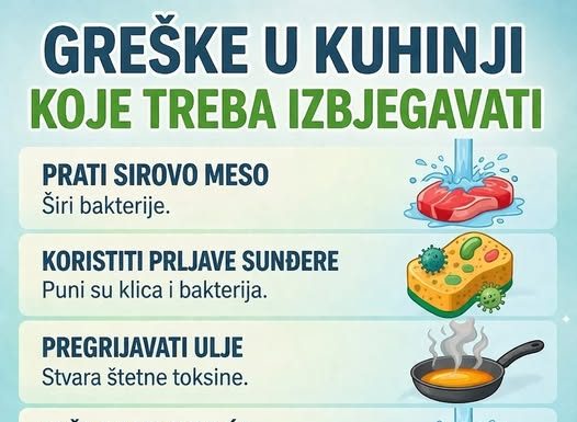 IZBJEGAVAJTE OVE UOBIČAJENE GREŠKE U KUHINJI