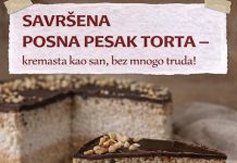 SAVRŠENA POSNA PESAK TORTA – kremasta kao san, bez mnogo truda!