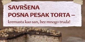 SAVRŠENA POSNA PESAK TORTA – kremasta kao san, bez mnogo truda!