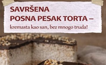 SAVRŠENA POSNA PESAK TORTA – kremasta kao san, bez mnogo truda!