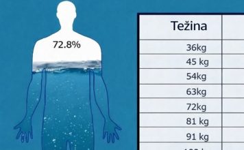 EVO KOLIKO MORATE VODE PITI SVAKI DAN PREMA SVOJOJ TEŽINI: Objavljena precizna tabela