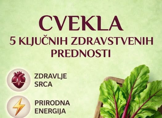 5 KLJUČNIH ZDRAVSVENIH PREDNOSTI CVEKLE