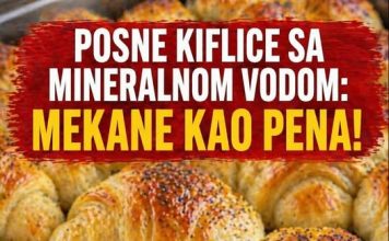 POSNE KIFLICE sa mineralnom vodom: Mekane kao pjena!