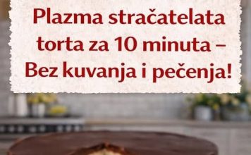 Plazma straćatela torta za 10 minuta – bez kuvanja i pečenja!