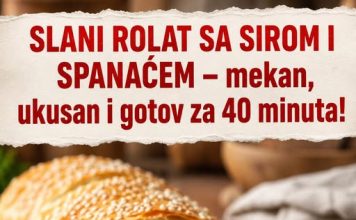 SLANI ROLAT SA SIROM I SPANAĆEM – mekan, ukusan i gotov za 40 minuta!