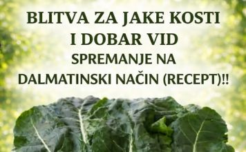 BLITVA ZA JAKE KOSTI I DOBAR VID – SPREMANJE NA DALMATINSKI NAČIN!!