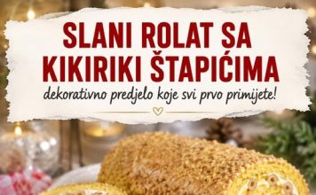SLANI ROLAT SA KIKIRIKI GRISINAMA – dekorativan, kremast i savršen za slavsku trpezu…