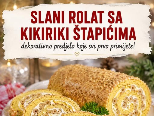 SLANI ROLAT SA KIKIRIKI GRISINAMA – dekorativan, kremast i savršen za slavsku trpezu…