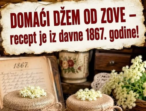 DOMAĆI DŽEM OD ZOVE – recept je iz davne 1867. godine!