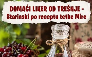 DOMAĆI LIKER OD TREŠNJE – Starinski po receptu tetke Mire…