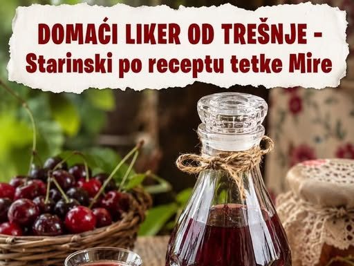 DOMAĆI LIKER OD TREŠNJE – Starinski po receptu tetke Mire…