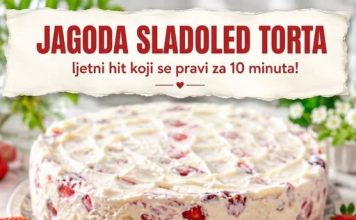 JAGODA SLADOLED TORTA ljetni hit koji se pravi za 10 minuta!