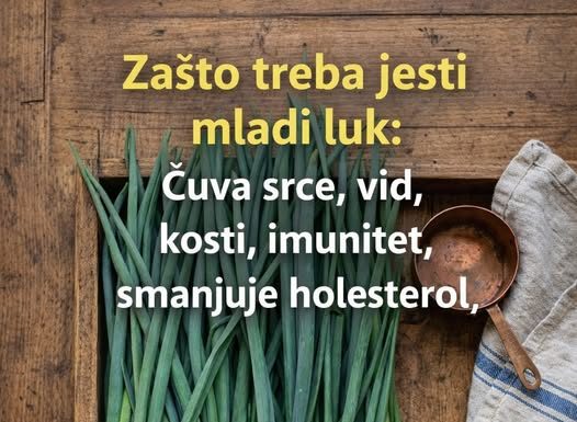 ZAŠTO TREBA JESTI MLADI LUK