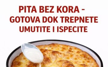PITA BEZ KORA za 5 minuta. Umuti i ispeci…