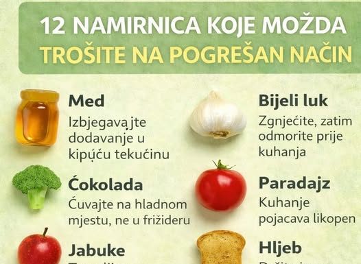 12 namirnica koje MOŽDA KORISTITE NA POGREŠAN NAČIN