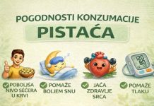 10 POGODNOSTI KONZUMACIJE PISTAĆA