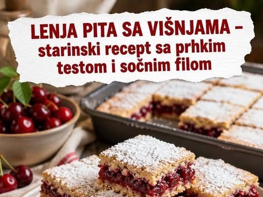 LENJA PITA SA VIŠNJAMA – starinski recept sa prhkim testom i sočnim filom