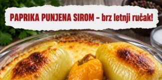 PAPRIKA PUNJENA SIROM – brz letnji ručak!