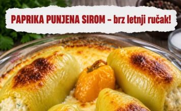 PAPRIKA PUNJENA SIROM – brz letnji ručak!