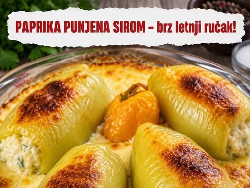PAPRIKA PUNJENA SIROM – brz letnji ručak!