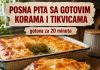 POSNA PITA SA GOTOVIM KORAMA I TIKVICAMA – gotova za 20 minuta…