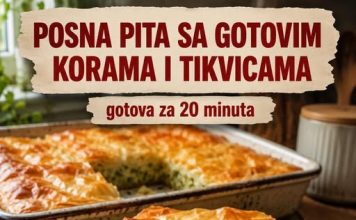 POSNA PITA SA GOTOVIM KORAMA I TIKVICAMA – gotova za 20 minuta…