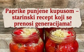 Paprike punjene kupusom – starinski recept koji se prenosi generacijama!